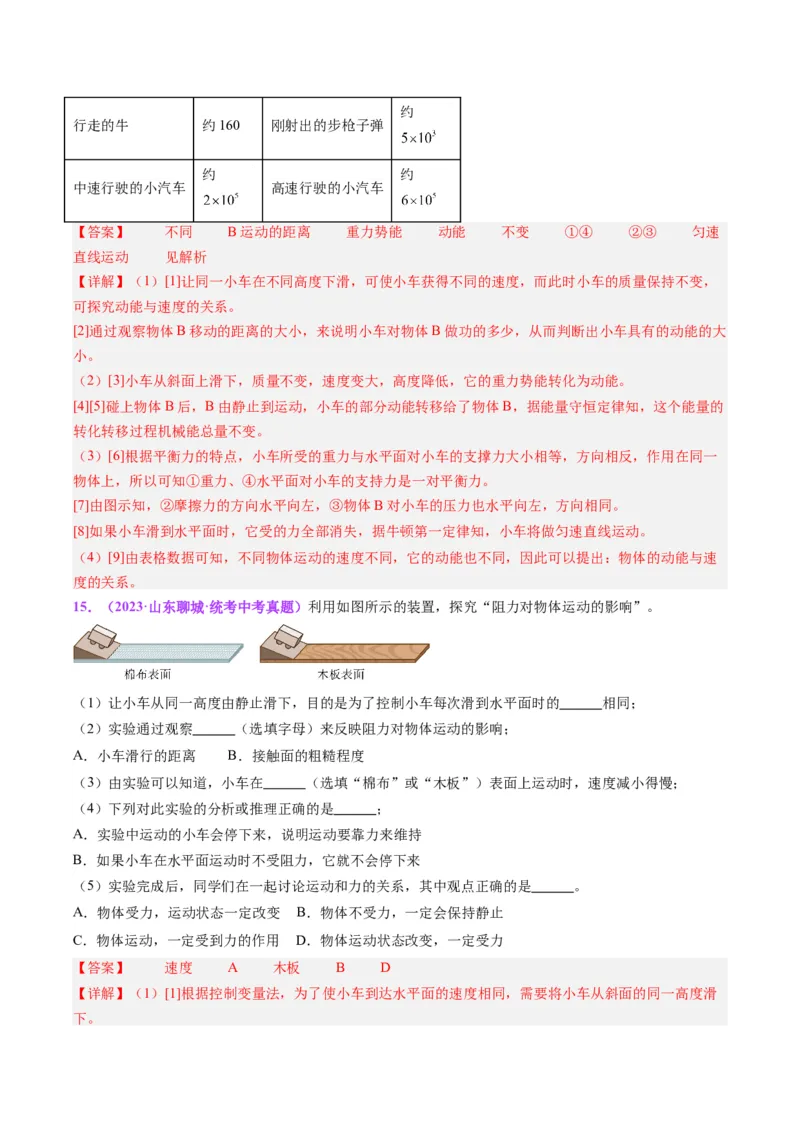 专题09力学基础（解析版）_8、物理总复习_8.中考物理总复习_2024年中考复习资料_一轮复习资料_完备战2024年中考物理一轮复习讲义练习（全国通用）_教师版（含答案解析）