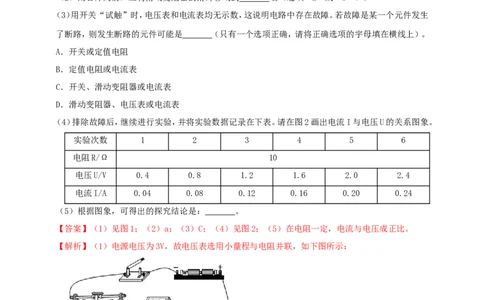 专题46探究电流与电压、电阻关系重点实验问题（解析版）_8、物理总复习_2024年中考复习资料_二轮复习_夺分宝典备考2024年物理二轮中考总复习71个重难点亮点专题专炼（全国通用）