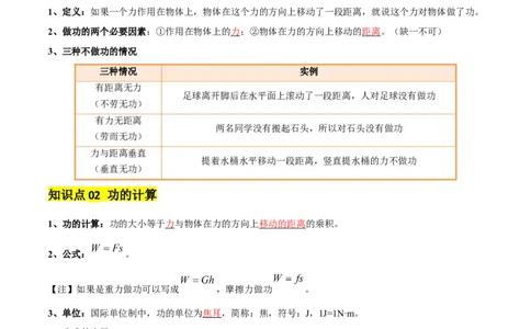 专题12功和机械能（4大模块知识清单+5个易混易错+5种方法技巧+典例真题精析）（解析版）_8、物理总复习_物理专题复习