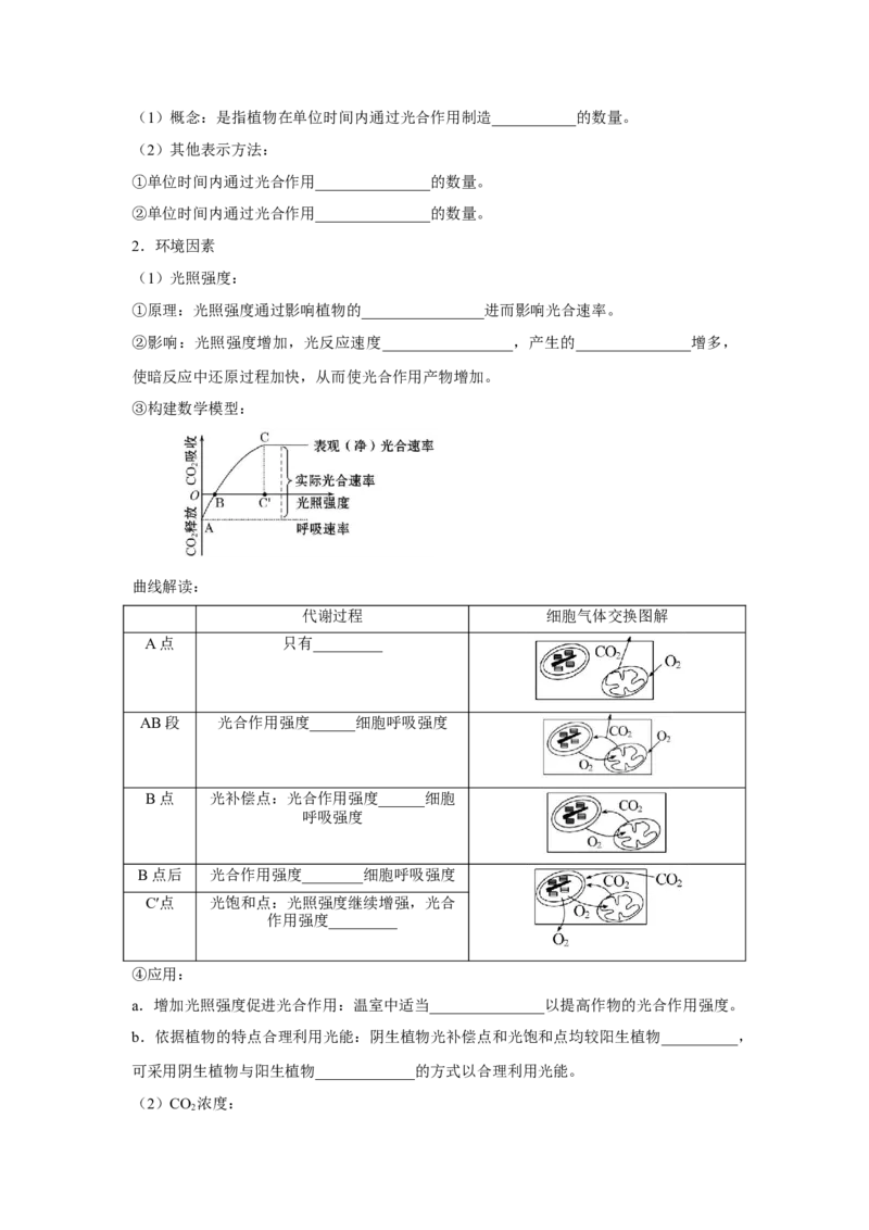 专题09_光与光合作用(学生版)_新高考复习资料_2023年新高考复习资料_二轮复习_增分要点2023高考生物二轮复习专题解读和分层训练291073137