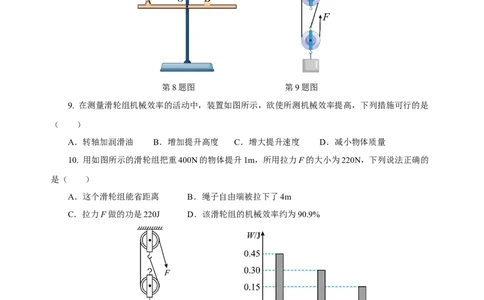 第十二章简单机械（单元测试）-八年级物理下册同步备课系列（人教版）（原卷版）_初物_八年级上下册+九年级全一册物理_八年级物理下册_老课标资料_单元试卷