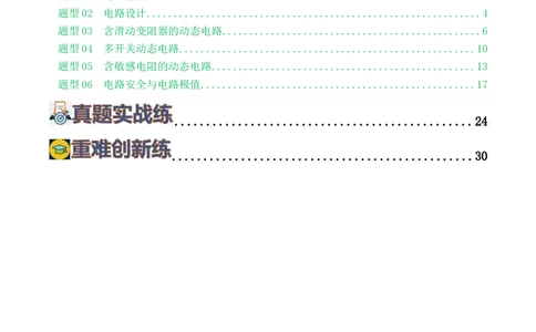 专题18电学微专题一（6题型）（电路分析与设计、动态电路、电路安全与极值）（练习）（解析版）_8、物理总复习_2024年中考复习资料_一轮复习_配套练习（原卷版+解析版）
