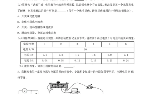 专题46探究电流与电压、电阻关系重点实验问题（原卷版）_8、物理总复习_2024年中考复习资料_二轮复习_夺分宝典备考2024年物理二轮中考总复习71个重难点亮点专题专炼（全国通用）