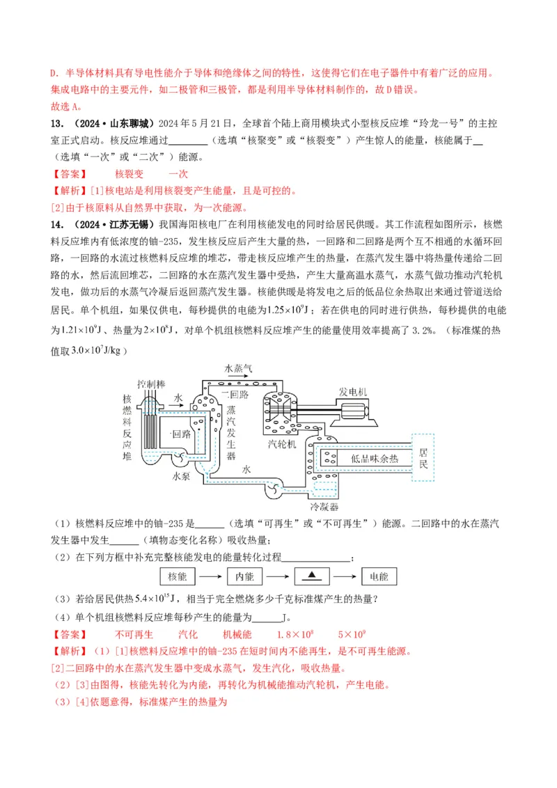 专题18信息材料能源宇宙（考情聚焦+中考新考法+真题透视2大考向+新题特训）（解析版）_8、物理总复习_2025年中考复习资料_备战2025年中考物理真题题源讲义（全国通用）