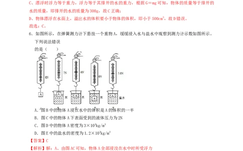 专题21浮力基本计算（知识点复习+例题讲解+过关练习）-备战2023年中考物理一轮复习考点帮（解析版）_8、物理总复习_8.中考物理总复习_2023年中考复习资料_一轮复习_解析版