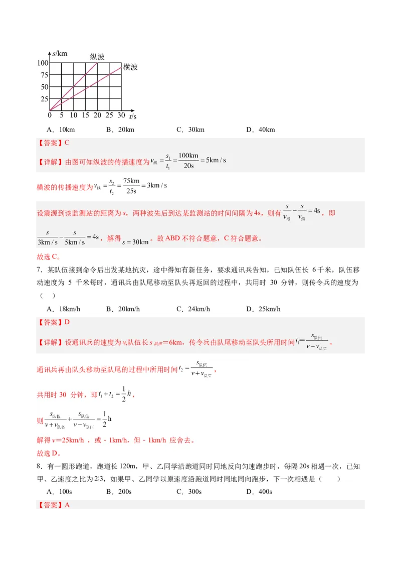 专题08机械运动（解析版）_8、物理总复习_8.中考物理总复习_2024年中考复习资料_一轮复习资料_完备战2024年中考物理一轮复习讲义练习（全国通用）_教师版（含答案解析）