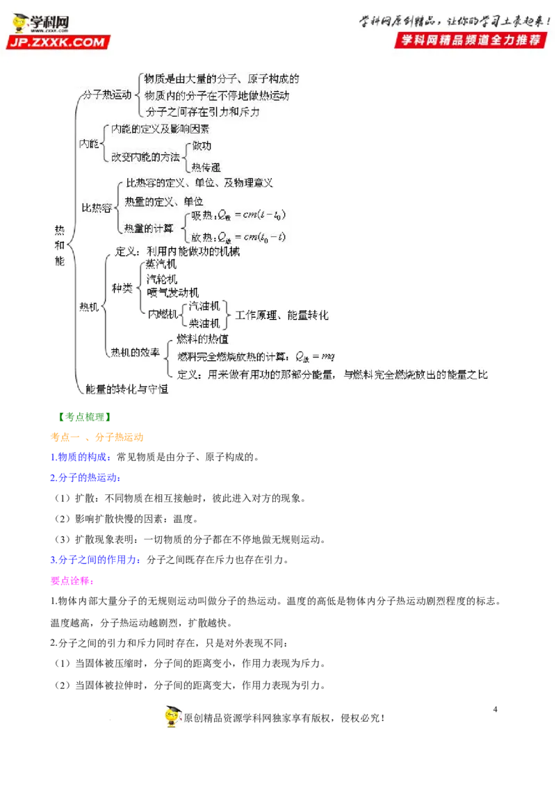 专题14热和能-备战2022年中考物理一轮复习考点微专题_8、物理总复习_8.中考物理总复习_2022年中考复习资料_备战2022年中考物理一轮复习考点微专题