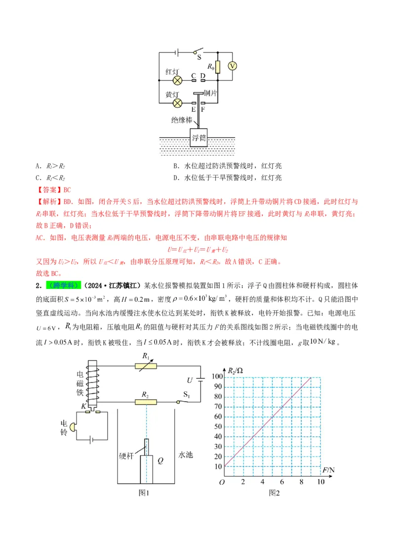 专题14欧姆定律及其应用（考情聚焦+中考新考法+真题透视5大考向+新题特训）（解析版）_8、物理总复习_2025年中考复习资料_备战2025年中考物理真题题源讲义（全国通用）