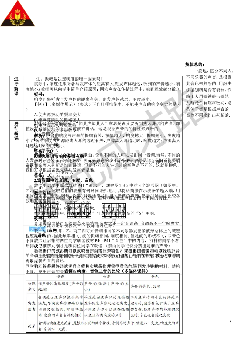 第2节声音的特性_初物_八年级上下册+九年级全一册物理_八年级物理上册_全套教学资源_课件教案3_教案_第二章声现象