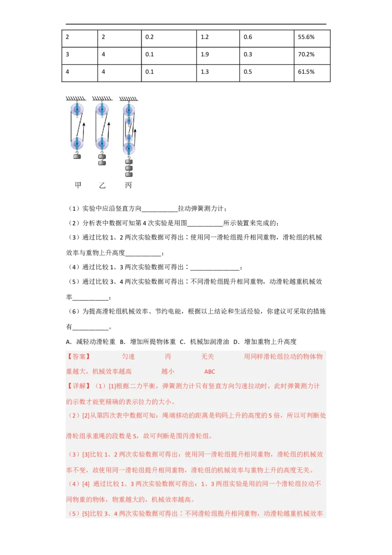 第11讲&mdash;简单机械（模拟检测）-2023年中考物理一轮复习讲练测（解析版）_8、物理总复习_8.中考物理总复习_2023年中考复习资料_一轮复习