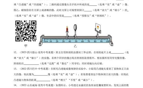 专题5透镜及其应用5.3凸透镜成像规律（学生版）_8、物理总复习_2024年中考复习资料_专项复习资料_完三年（2021&mdash;2023）中考真题分项精编（全国通用）