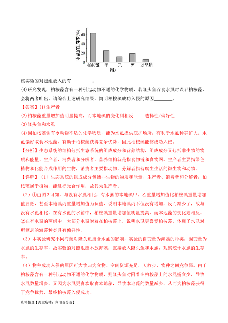 专题09生态环境（解析版）_新高考复习资料_2024年新高考复习资料_二轮复习资料_2024年高考生物二轮热点题型归纳与变式演练（新高考通用）_教师版（含答案解析）