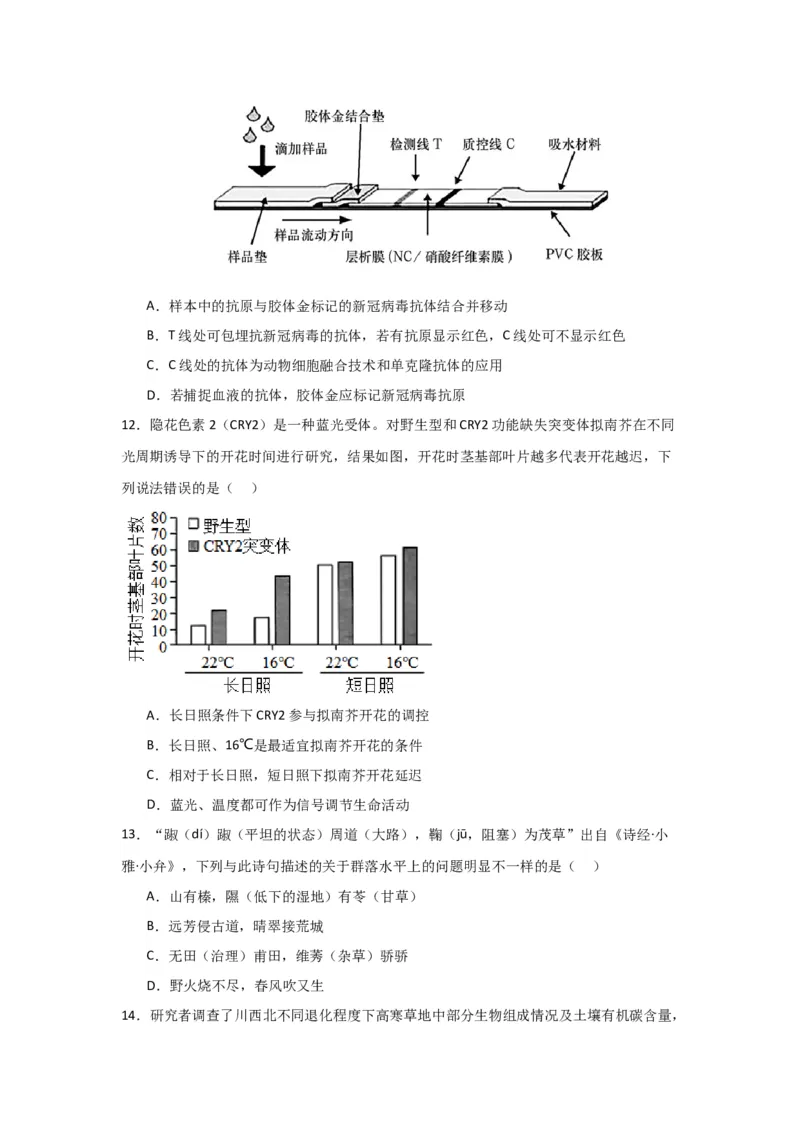 黄金卷04（原卷版）-赢在高考&middot;黄金8卷备战2024年高考生物模拟卷（黑龙江专用）_2024年新高考资料_4.2024高考模拟预测试卷
