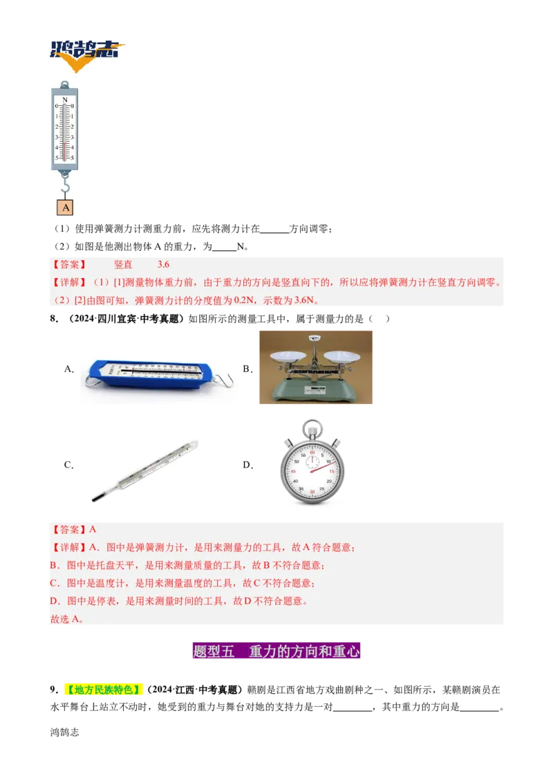 专题08力（讲义）（解析版）_8、物理总复习_《2025年中考复习讲义》物理
