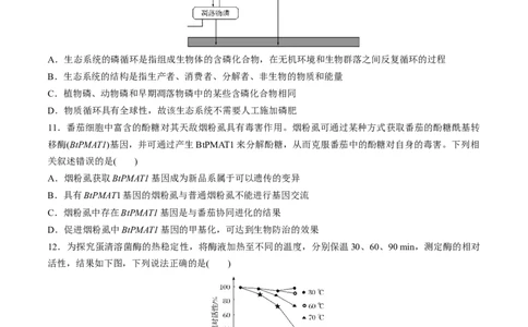 黄金卷07（考试版）-赢在高考&middot;黄金8卷备战2024年高考生物模拟卷（福建专用）_2024年新高考资料_4.2024高考模拟预测试卷