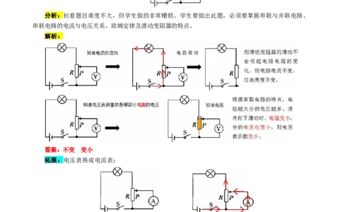 滑动变阻的反常：压表并变阻器、流表并电阻器_8、物理总复习_8.中考物理总复习_2024年中考复习资料_专项复习资料_2024年中考物理复习_❤更新专项复习