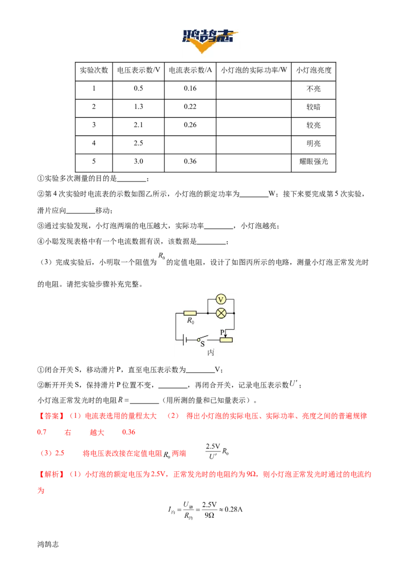专题16电功率（4大模块知识清单+5个易混易错+6种方法技巧+典例真题精析）（解析版）_8、物理总复习_物理专题复习