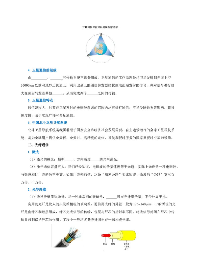 第二十一章信息的传递（知识清单）-（人教版）（学生版）_初物_八年级上下册+九年级全一册物理_九年级物理全一册_知识清单