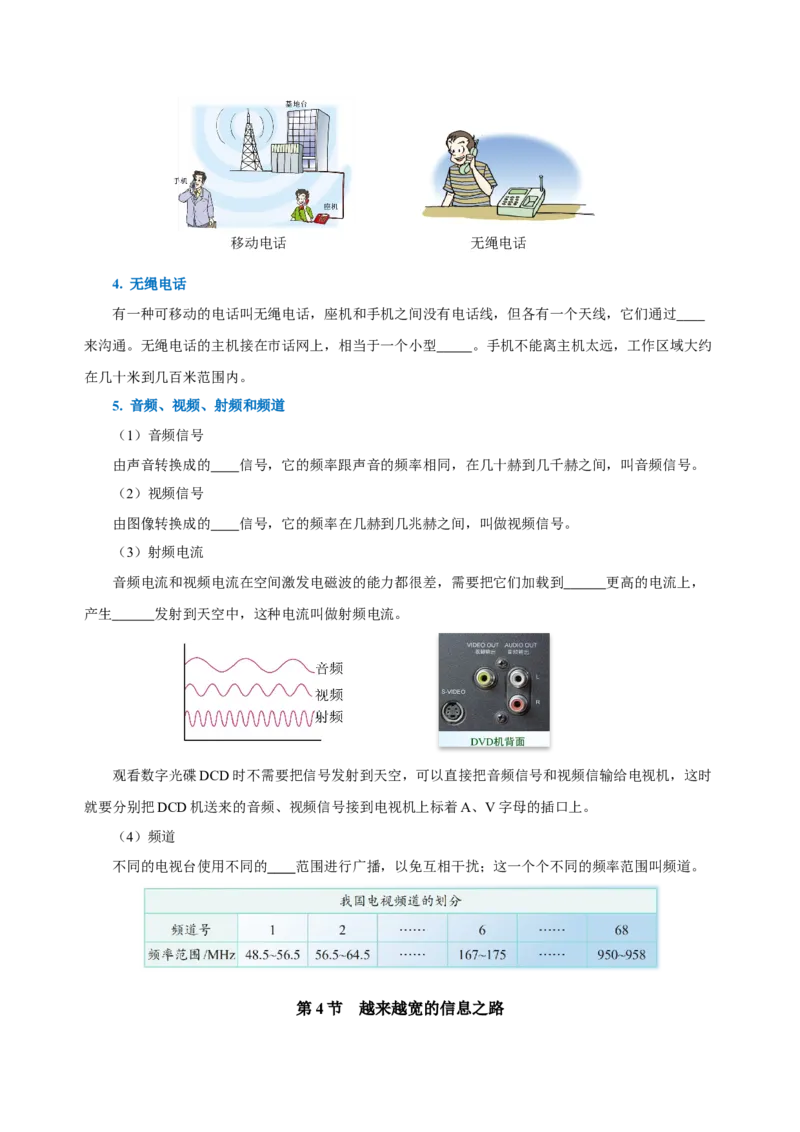 第二十一章信息的传递（知识清单）-（人教版）（学生版）_初物_八年级上下册+九年级全一册物理_九年级物理全一册_知识清单