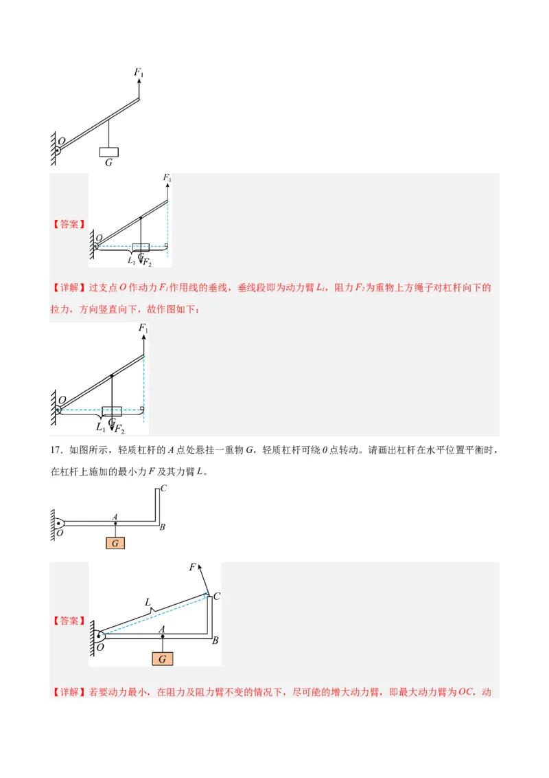 专题29力学作图专题（解析版）_8、物理总复习_8.中考物理总复习_2024年中考复习资料_一轮复习资料_完备战2024年中考物理一轮复习讲义练习（全国通用）_教师版（含答案解析）