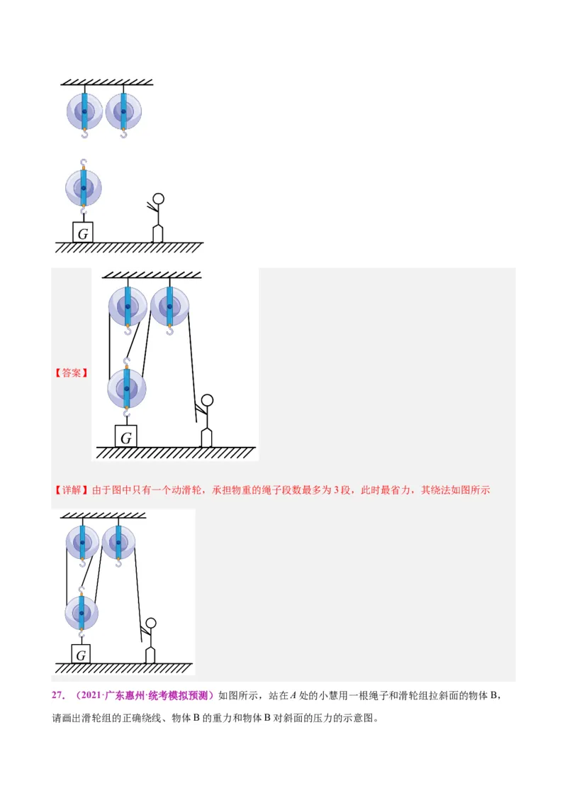 专题29力学作图专题（解析版）_8、物理总复习_8.中考物理总复习_2024年中考复习资料_一轮复习资料_完备战2024年中考物理一轮复习讲义练习（全国通用）_教师版（含答案解析）