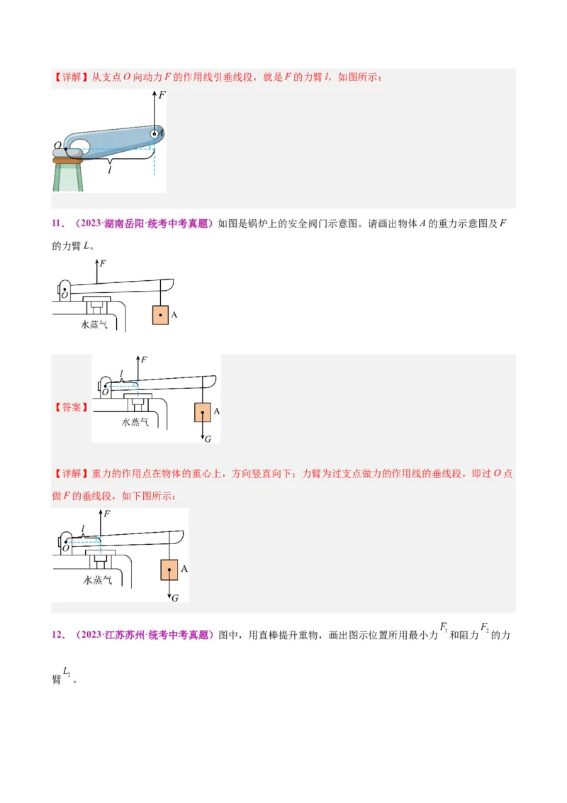 专题29力学作图专题（解析版）_8、物理总复习_8.中考物理总复习_2024年中考复习资料_一轮复习资料_完备战2024年中考物理一轮复习讲义练习（全国通用）_教师版（含答案解析）