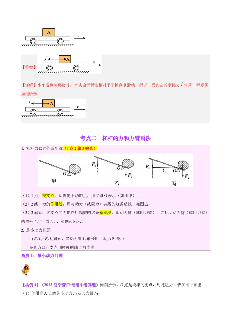 专题29力学作图专题（解析版）_8、物理总复习_8.中考物理总复习_2024年中考复习资料_一轮复习资料_完备战2024年中考物理一轮复习讲义练习（全国通用）_教师版（含答案解析）