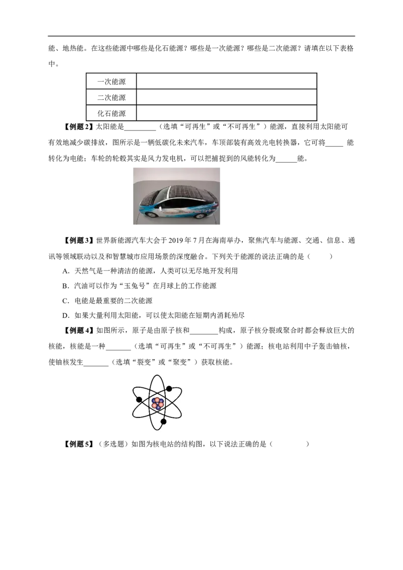 专题20信息的传递能源（知识梳理+典例+练习）(学生版）_8、物理总复习_8.中考物理总复习_2024年中考复习资料_一轮复习资料_完2024年中考物理一轮复习课件+练习_配套练习