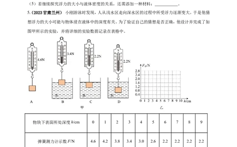 专题27探究浮力的大小与哪些因素有关的实验问题（原卷版）_8、物理总复习_2024年中考复习资料_二轮复习