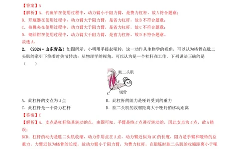 专题12简单机械及机械效率（考情聚焦+中考新考法+真题透视3大考向+新题特训）（解析版）_8、物理总复习_2025年中考复习资料_备战2025年中考物理真题题源讲义（全国通用）