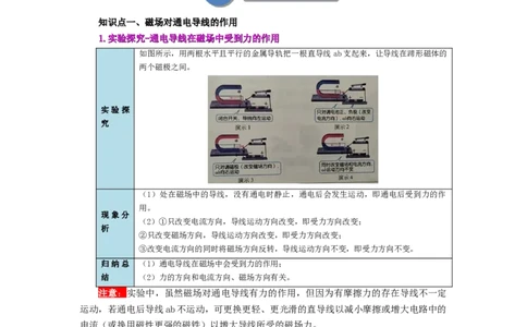 课时20.4电动机（教师版）_初物_八年级上下册+九年级全一册物理_九年级物理全一册_讲义_2025版