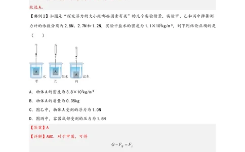 专题10浮力（解析版）-备战2023中考物理一轮复习精细讲义(1)_8、物理总复习_8.中考物理总复习_2023年中考复习资料_一轮复习_讲义+练习备战2023年中考物理一轮复习精细讲义