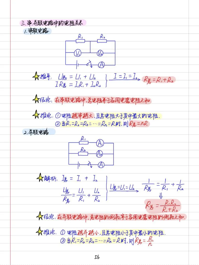 初中物理（九年级）彩色学霸笔记_《初中全科目知识点汇总》_初中物理知识点汇总