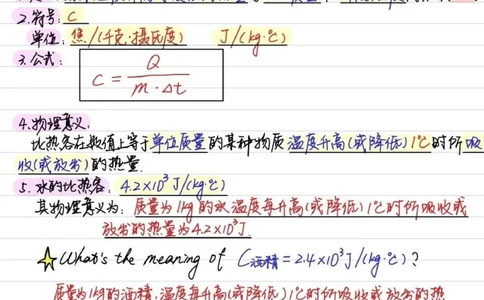 初中物理（九年级）彩色学霸笔记_《初中全科目知识点汇总》_初中物理知识点汇总