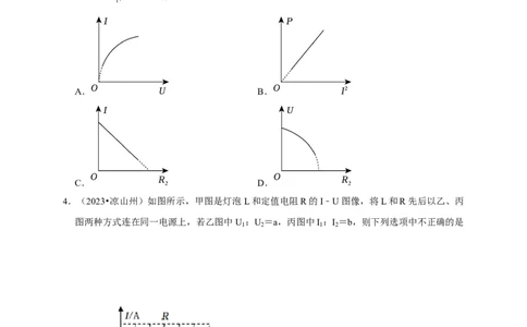 图像题04欧姆定律（原卷版）_8、物理总复习_2024年中考复习资料_二轮复习_（讲义+练习）2024年中考物理二轮题型专项复习