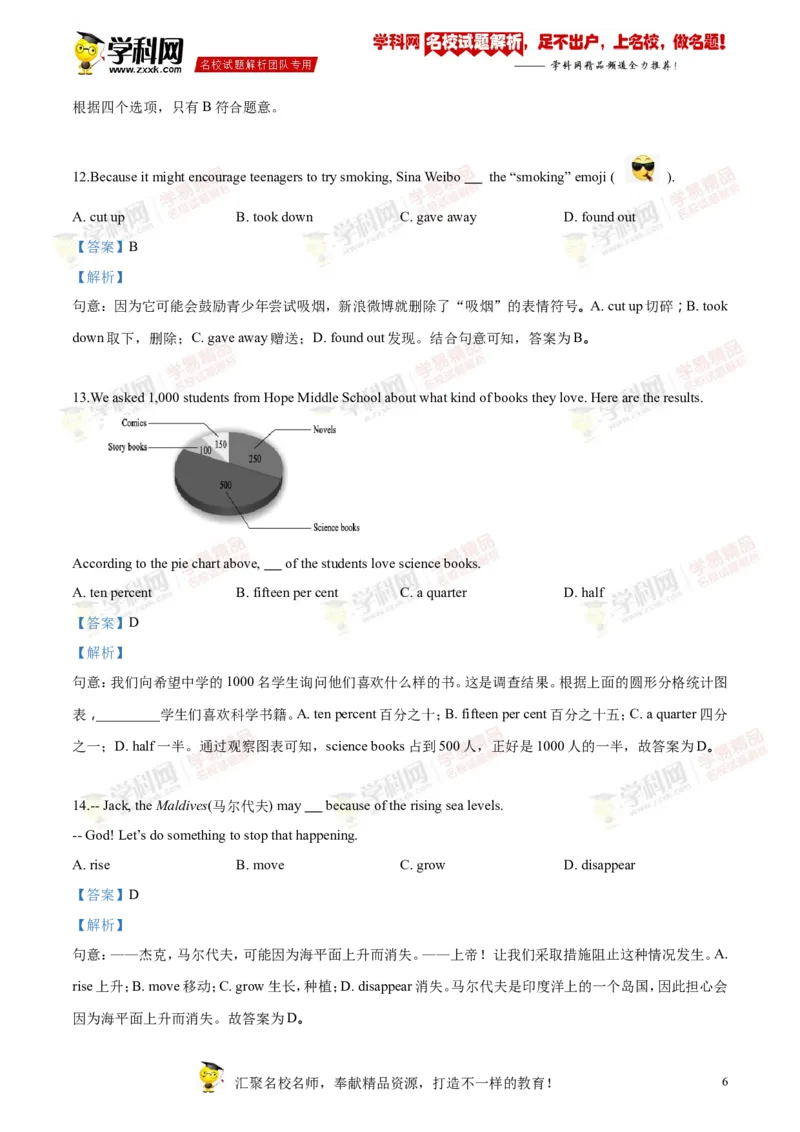 2018山东东营英语试卷+答案+解析(word整理版)_山东历年中考真题_山东省历年中考真题2013~2024_初中英语历年真题（2013-2024）
