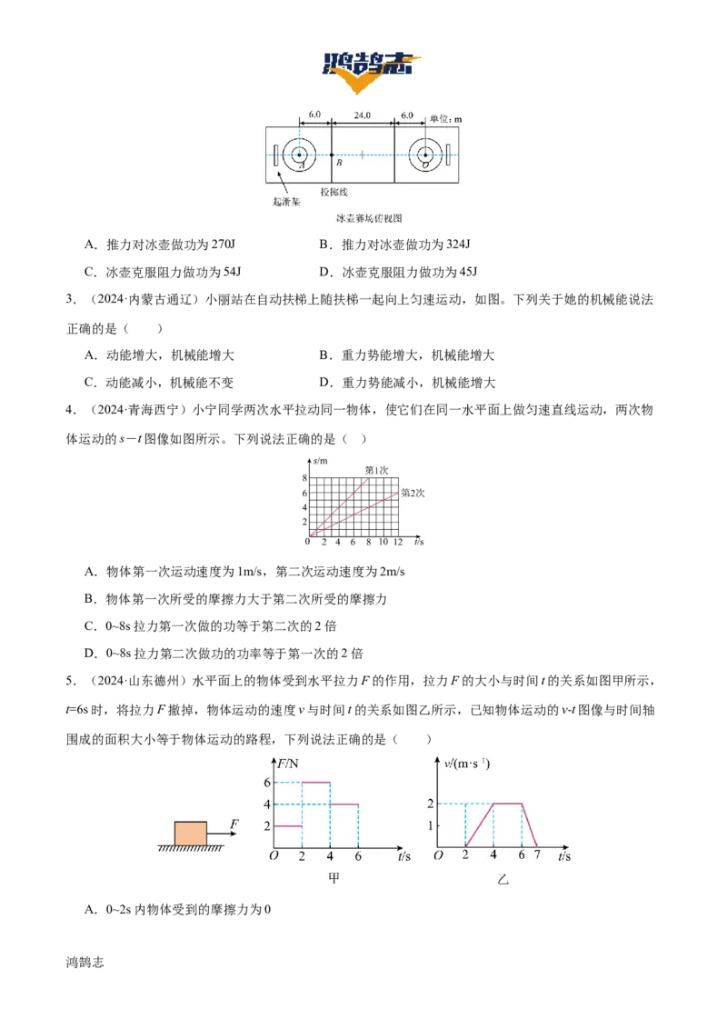 专题12功和机械能（4大模块知识清单+5个易混易错+5种方法技巧+典例真题精析）（原卷版）_8、物理总复习_物理一轮复习