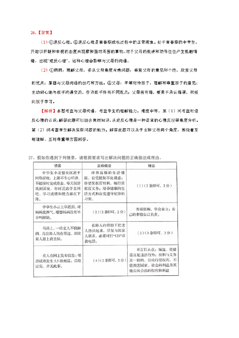 2015山东临沂道德与法治试卷+答案+解析(word整理版)_山东历年中考真题_山东省历年中考真题2013~2024_初中道法历年真题（2013-2024）