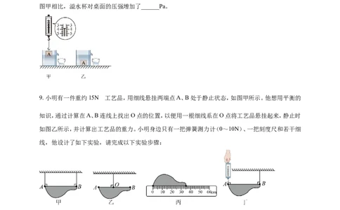 专题33以弹簧测力计为素材的问题（原卷版）_8、物理总复习_2024年中考复习资料_二轮复习_夺分宝典备考2024年物理二轮中考总复习71个重难点亮点专题专炼（全国通用）