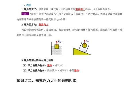 实验10探究浮力大小与哪些因素有关（解析版）_8、物理总复习_2024年中考复习资料_二轮复习_（讲义+练习）2024年中考物理二轮题型专项复习