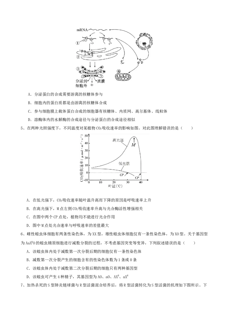 黄金卷03（考试版）-赢在高考&middot;黄金8卷备战2024年高考生物模拟卷（湖北专用）_2024年新高考资料_4.2024高考模拟预测试卷