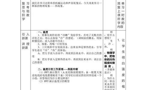 第三章第一节《温度》教学设计人教版物理八年级上册_初物_八年级上下册+九年级全一册物理_八年级物理上册_老课标资料_老课件教案（不推荐）_课件