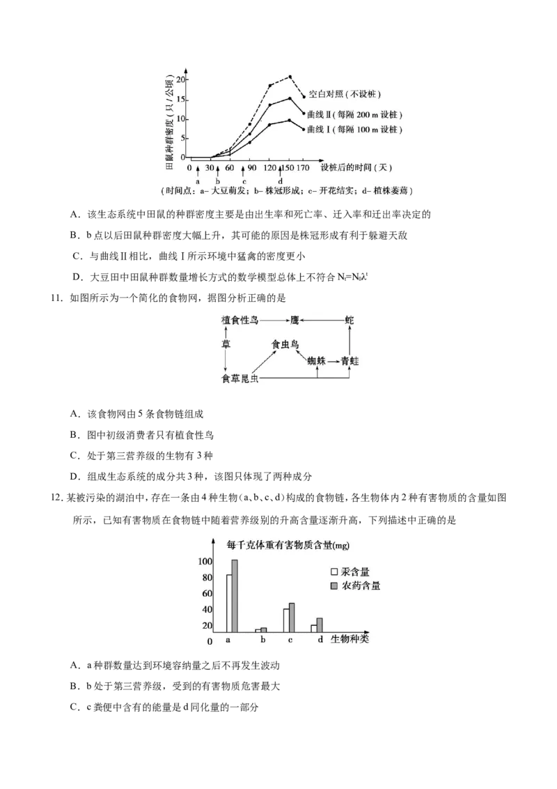 专题11生物和环境-备战2019年高考生物之纠错笔记系列（原卷版）_新高考复习资料_2022年新高考复习资料_2022年一轮复习最新版_1.2022年高考生物一轮复习全国通用版_原卷版