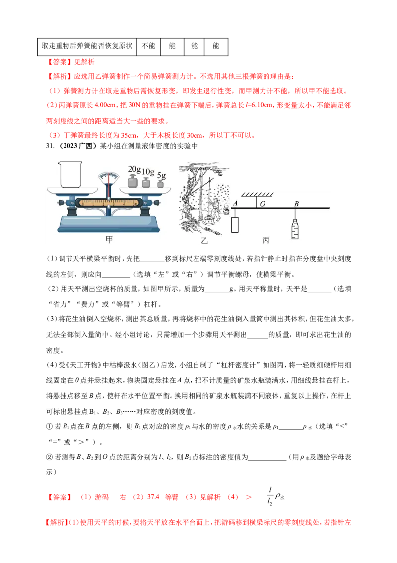 专题68力学冷门创新实验&nbsp;（解析版）_8、物理总复习_2024年中考复习资料_二轮复习_夺分宝典备考2024年物理二轮中考总复习71个重难点亮点专题专炼（全国通用）