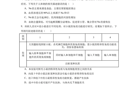 黄金卷04（考试版）-赢在高考&middot;黄金8卷备战2024年高考生物模拟卷（江苏专用）_2024年新高考资料_4.2024高考模拟预测试卷