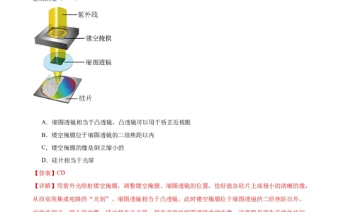 专题5透镜及其应用5.4眼睛和眼镜5.5显微镜和望远镜（教师版）_8、物理总复习_2024年中考复习资料_专项复习资料_完三年（2021&mdash;2023）中考真题分项精编（全国通用）