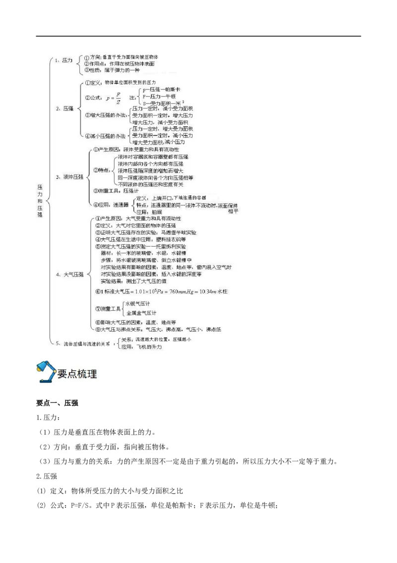 专题09压力压强全攻略备战2023年中考物理一轮重难点复习（解析版）_8、物理总复习_8.中考物理总复习_2023年中考复习资料_一轮复习_全攻略备战2023年中考物理一轮重难点复习