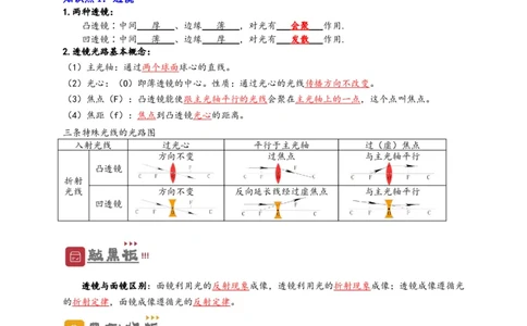 专题5透镜及其应用（解析版）-备战2023中考物理一轮复习精细讲义_8、物理总复习_8.中考物理总复习_2023年中考复习资料_一轮复习_讲义+练习备战2023年中考物理一轮复习精细讲义