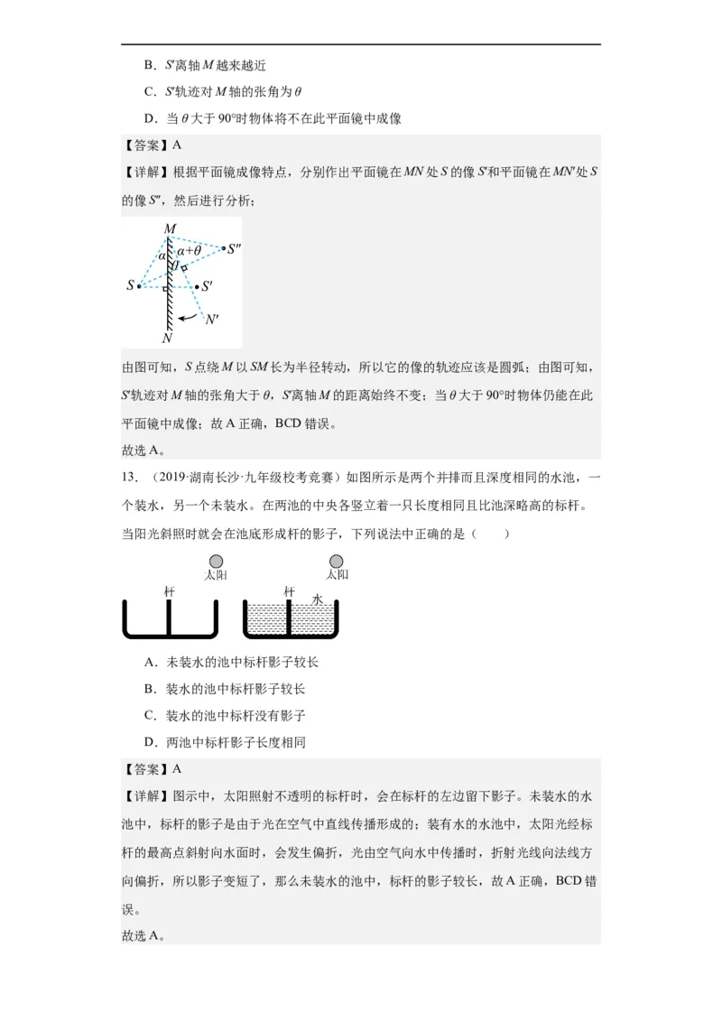 第04讲光的反射及折射（教师版）-2023-2024全国初中物理竞赛试题精选精编_初物_初中物理培优竞赛试题校联考专题重难题汇编练习通用电子版PPT