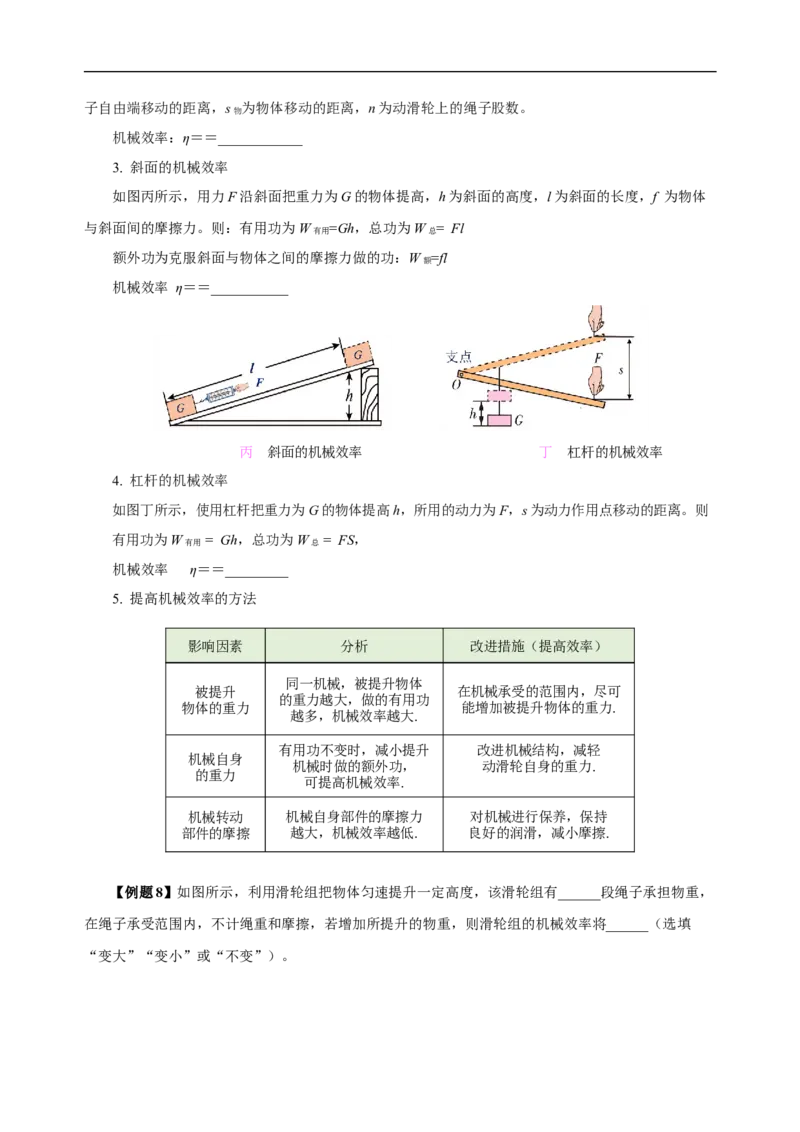专题12简单机械（知识梳理+典例+练习）(学生版）_8、物理总复习_8.中考物理总复习_2024年中考复习资料_一轮复习资料_完2024年中考物理一轮复习课件+练习_配套练习